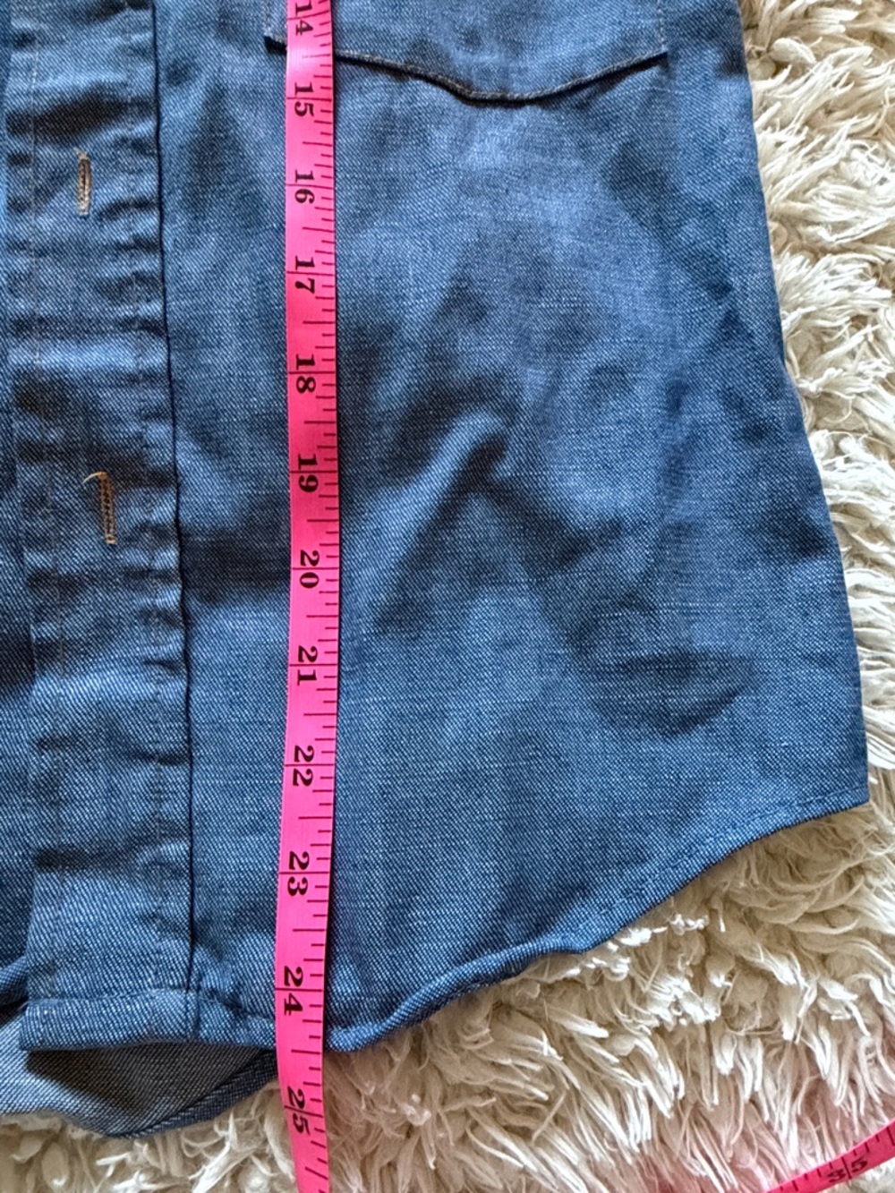 Wrangler Dragon Embroidered Western Denim Blue Red Button Down Collared Shirt 14 - Picture 10 of 10
